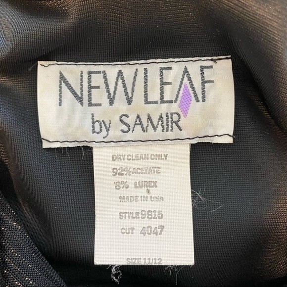 New Leaf Samir Copper Shimmer Black Body Con Rare Dressy Prom Sexy Ruche Size 12 - Picture 5 of 12